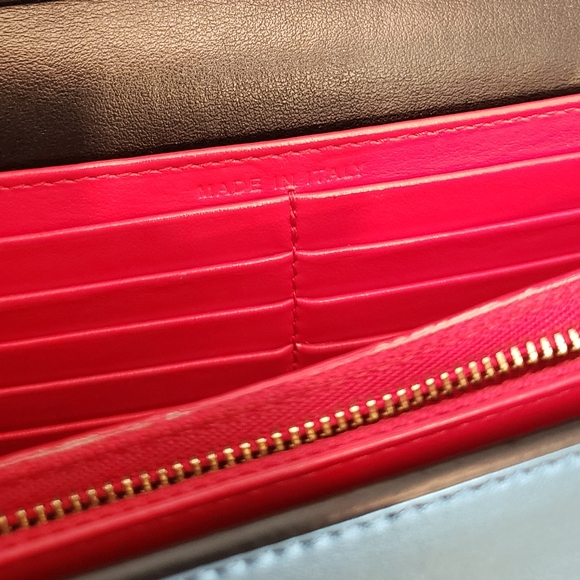 NWOT - Christian Louboutin gold spike leopard Paloma clutch/shoulder bag - Picture 11 of 16